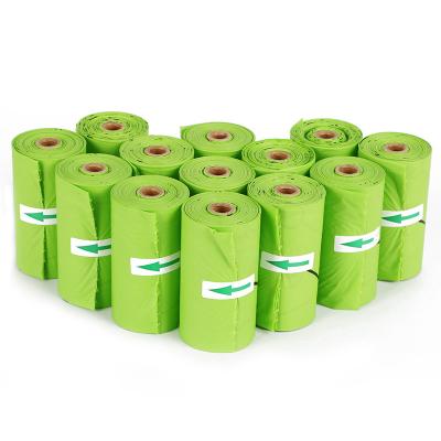 China Continuous Roll Compostable Biodegradable Pet Cornstarch Bio Bag Dog Poop Stocked Waste Bag for sale