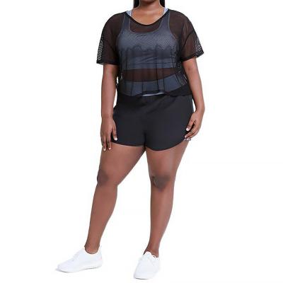 China Breathable Plus Size Activewear Stylish Sports Three Piece Set Yoga Shorts for sale