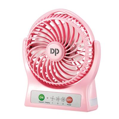 China Car USB Charging 2000mAh Li-ion Battery Mini Portable Tabletop Fan for sale