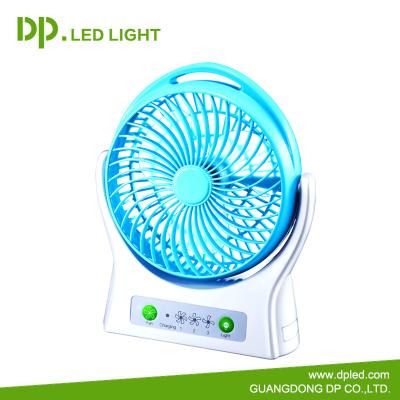 China Outdoor Rechargeable Portable AC DC Fan With LED for sale