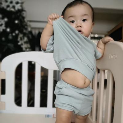 China 2021 Summer Baby Anti-Static Clothes Sets Clothing Children Short Sleeve T-shirt Shorts Children Two-Piece Tracksuit Set Shorts Sets Summer Kds for sale