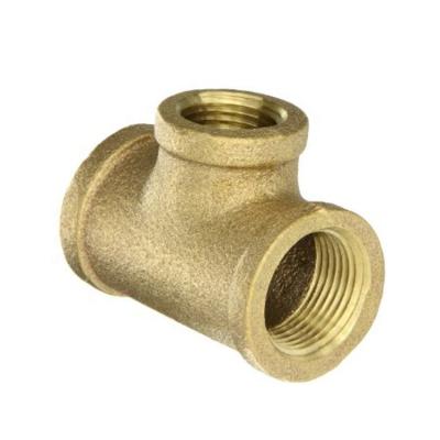 China Hot and Cold Water Pipe Manufacturers Wholesale Brass Pipe Tubing Branch Tee Screw Fitting for sale