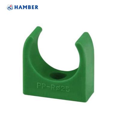 China Hot And Cold Water Pipes Small Prices Plastic Ppr PVC Pipe Fitting Saddle Hanging Small Pipe Clamp for sale