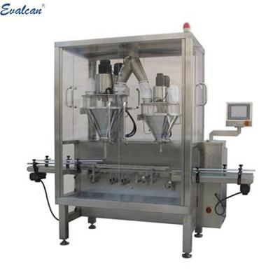 China CLOTHING Automatic Albumen Milk Powder Can Filling Line Machine With Double Fillers In One Line for sale