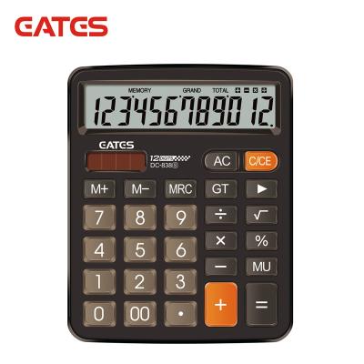 China New Large LCD Display Power 12 Convenient Double Digits Desktop Calculator for sale