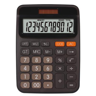 China New 12 Digit Super Popular General Purpose Calculator Quality Calculator Colorful Business Use Solar Power Electronic Calculator for sale