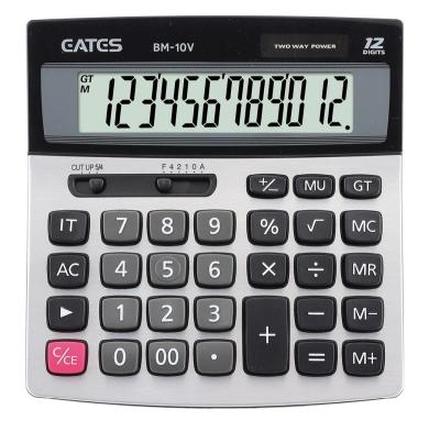 China General Purpose Solar Calculator 12 Square Digits Retractable Calculator Bracket With Metal Plate for sale