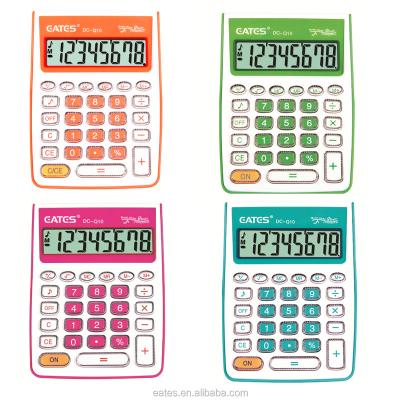 China Colorful General Purpose Calculator Mini Desktop Optional Calculator With Transparent Keys for sale