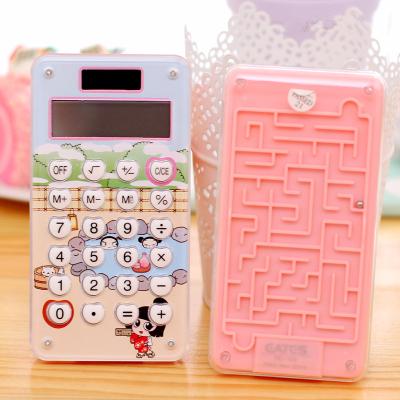 China Pocket Student Type Mini 8 Digit Portable Solar Calculator Student Battery Calculator With Rubber Key Colorful Cheap Promotional for sale