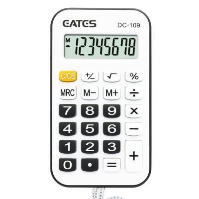 China Mini Calculator With Hang Rope Universal Purpose Calculator 8 Digits Neck Hung High Quality Button Cell Power Promotion Colorful Calculator for sale