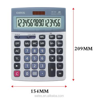 China Power General Purpose Dual Display Large Digit Calculator 16 Desktop Calculator For Business Use for sale