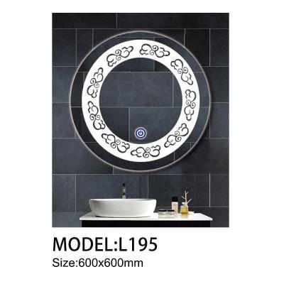 China Customized Modern Wall Mounted Decoration Cloud LED Light 60*60cm Makeup Round Vanity Mirror For Hotel Home Bathroom for sale