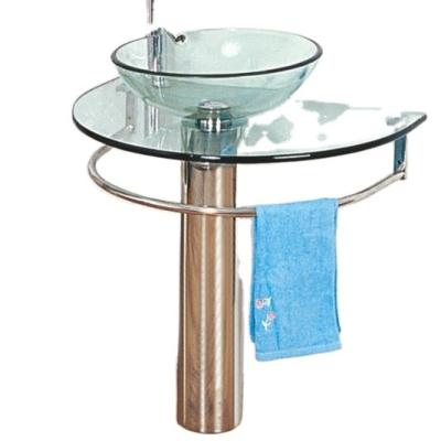 China Modern wash vanity for bathroom, glass basin for sanitary ware for sale