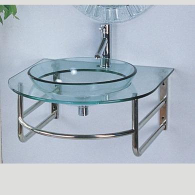 China Modern Glass Wash Basin Sanitary Sink With Bowl And Tap New Model for sale