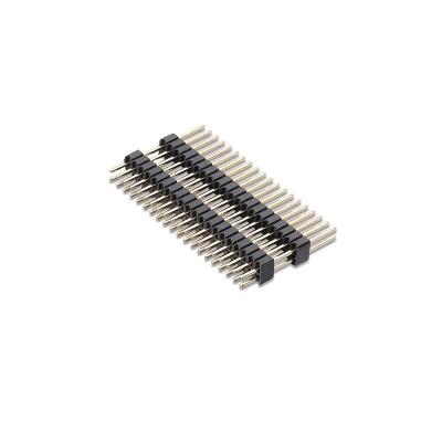 China Plastic PCB Double Row Right Angle 2.0mm Pin Header Connector Series for sale