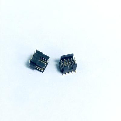 China Pitch 1.27mm Pitch 1.27mm Double Row 10 Right Angle PCB Position 2x5 Pins Box Header Connector for sale