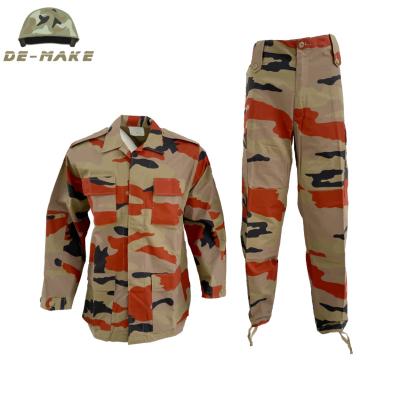 China BDU anti-static battle camouflage military uniform clothing made of polyester and cotton for outdoor for sale