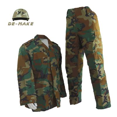 China Camouflage Cotton Unisex BDU OEM Style Field Coat Jacket Anti Static Military Army Soldier Training Uniform Anti Tear for sale