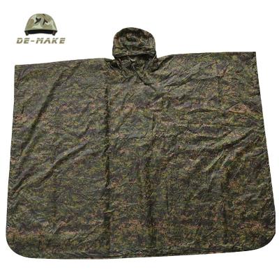 China Military Raincoat Poncho For Army And Police Anti-Static Camouflage With Nylon Coating Military Uniforms for sale