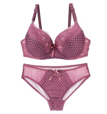 China Low MOQ big cup bra and panty set plus size for sale