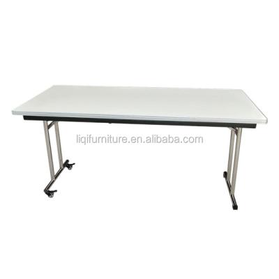 China Foldable Design With Wheels IBM Seminar Table With Folding Leg And Wheels for sale