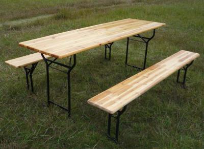 China Solid Wood Beer Bend Along Table Beer Bench for sale