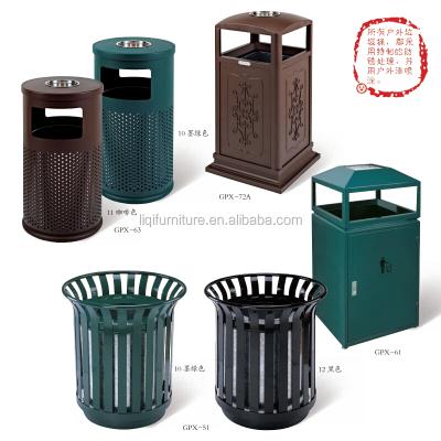 China Sustainable Metal Trash Cans For Hotel Garden Park Hospital Airport School for sale