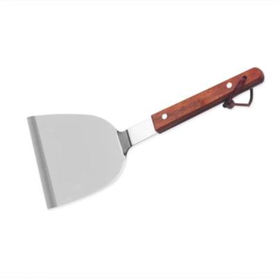 China Easily Cleaned Wooden Handle Steak Shovel Barbecue Stainless Steel Spatula for sale