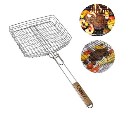 China Adjustable Height High Quality Outdoor Camping Pass Grill Basket Plated Chrome Plated Barbecue for sale