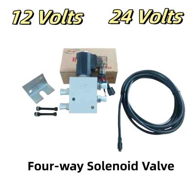 China Four Way Solenoid Valve For Excavator Grabber 12 Volts / 24Volts for sale