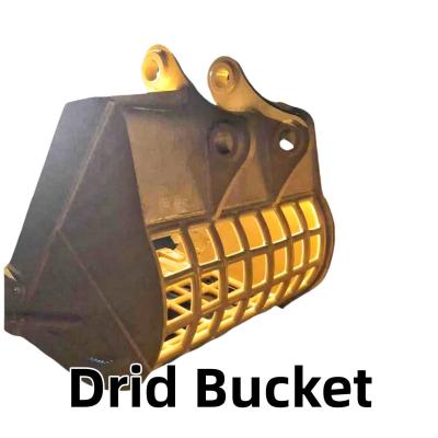 China Sieve Shaped Excavator Crusher Bucket Grid Bucket Customized for sale