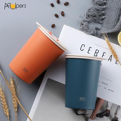 China Sustainable 2240 10oz 300ml Makers Customize Eco Portable Wholesale Reusable Cups Double Wall Mug Plastic Travel Cup With Lid for sale