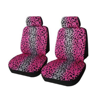 China Leopard Manufacturer Price Car Interior Leopard Print Polyester Car Seat Covers for sale