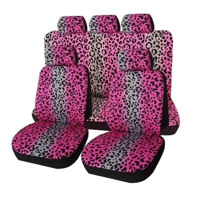 China Universal leopard promotion price leopard print polyester car seat covers for sale for sale