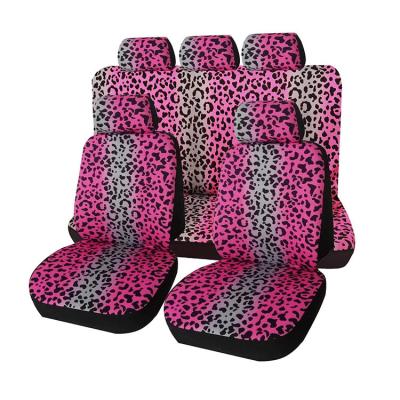 China Direct wholesale car accessories leopard print polyester car interior decorative seat covers for girls for sale