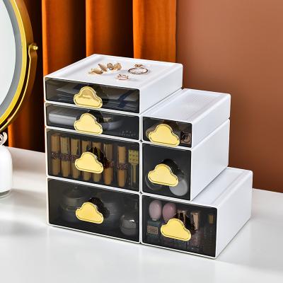 China Office Drawer Office Plastic Cosmetic Type Sustainable Household Storage Box With D for sale