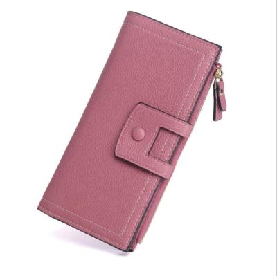 China Standard wallets 2020 women wallets fashion long leather good quality card holder female purse zipper wallet for women for sale