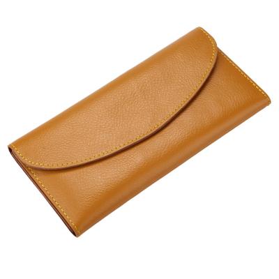 China Fashion New Arrival Long Wallet Genuine Leather Woman Multicolor Simple Clutch Wallets for sale