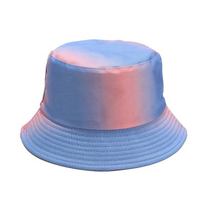 China Double Wear Striped Reversible Side Soft Print Outdoor Sun Hats Fisherman Tie Dye Bucket Hats for sale