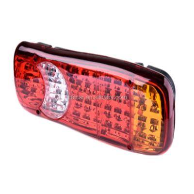 China Good Selling Square Amber Red Trailer Truck Led Tail Light Auto Lighting Systems 20LEDThree-color Truck Lights for sale