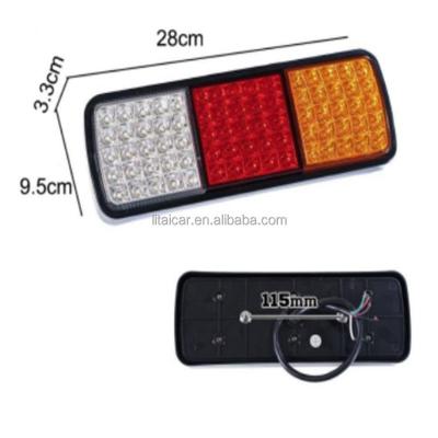 China Amber Red Round Trailer Led Lighting Systems Auto Tail Light For Truck Caravan Rear Brake 20LEDThree-color Truck Lights for sale