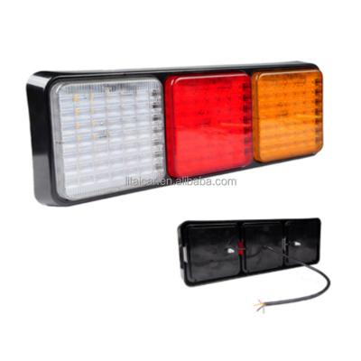 China Hot Selling Colorful Truck Trailer Rear Lamp Led Rear Lights Truck Tail Lights 20LEDThree-color Truck Lights for sale