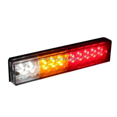 China Universal Led Turn Brake Reserve Bracket Stop Signal Truck Led Combination Rear Light Tail Lights 20LEDThree-color Truck Lights for sale