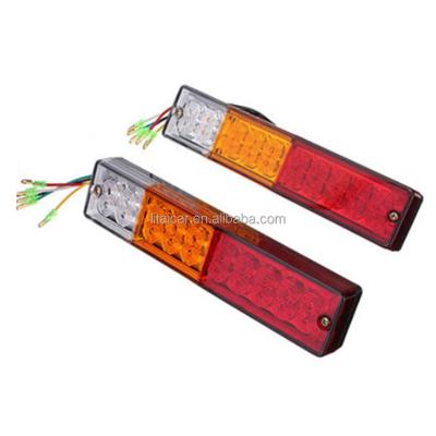 China Bar Strip Brake Stop Turn Signal Plates Motorcycle Tail Light 20LEDThree-color Truck Light Integrated Lights for sale