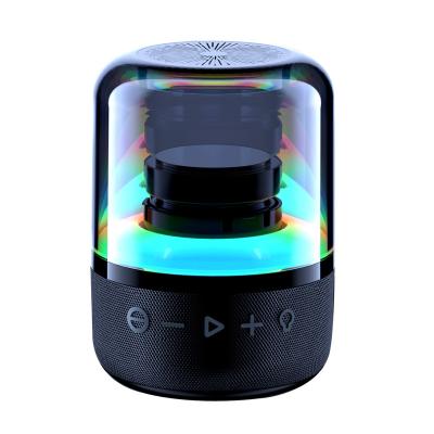 China None Amazon Hot Sales 2022 Household Blue Tooth Radio Led Speaker Portable Led Lights Subwoofer Mini RGB Light Speaker for sale