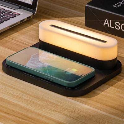 China High Quality Multifunctional Mobile Phone Two-in-One The Night Wireless Fast Desktop Light Charging Wireless Charger for sale