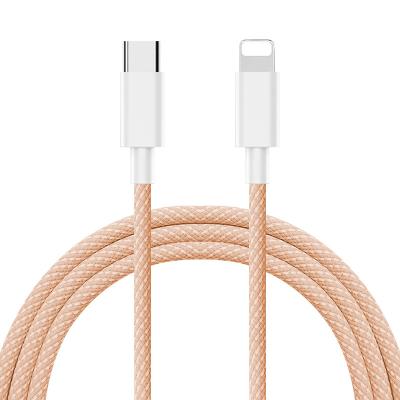 China 20W 3A Palladium Fast Charging Color Braided Fast Charging Type C USB Data Cable Mobile Phone Tablet Laptop Cable for sale