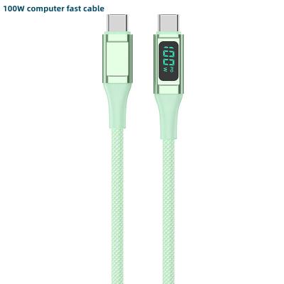 China 5A Fast Charging Usb Data Cable Dual Digital Hd Type C Smart Led Display 100w Power Cable For Computer 5a Fast Charging for sale