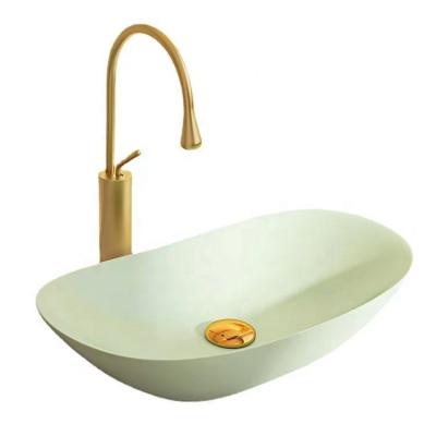 China Factory wholesale modern matte bathroom sink parryware art small pale green washbasin for sale