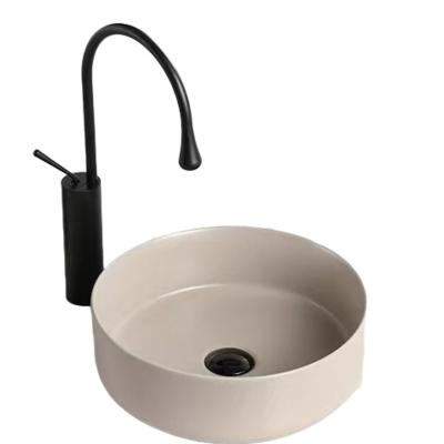 China Art cupc modern cheap matte khaki vanity basin ceramic basin for sale